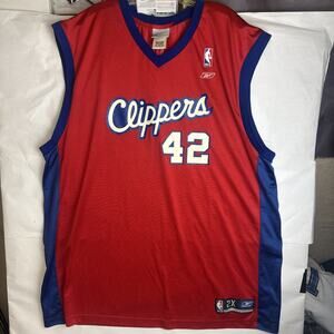 Reebok Los Angeles Clippers Elton Brand #42 Jersey Men’s Size 2Xl Sewn Patch